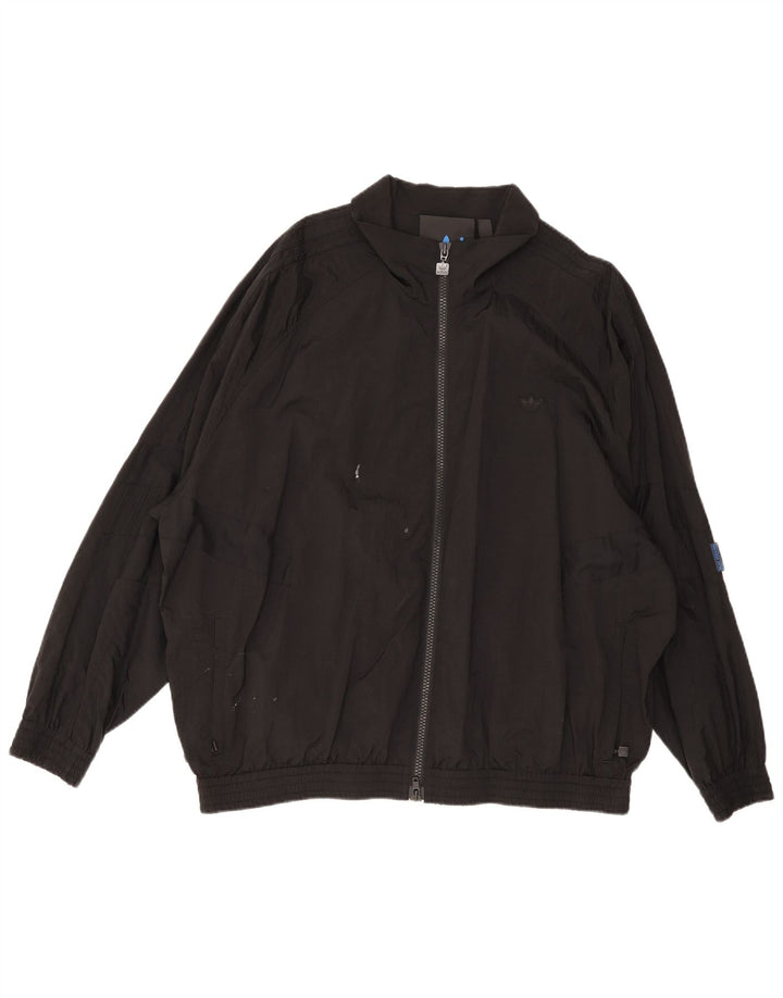 Giacca bomber da uomo vestibilità ampia Adidas UK 42 XL nera in poliammide