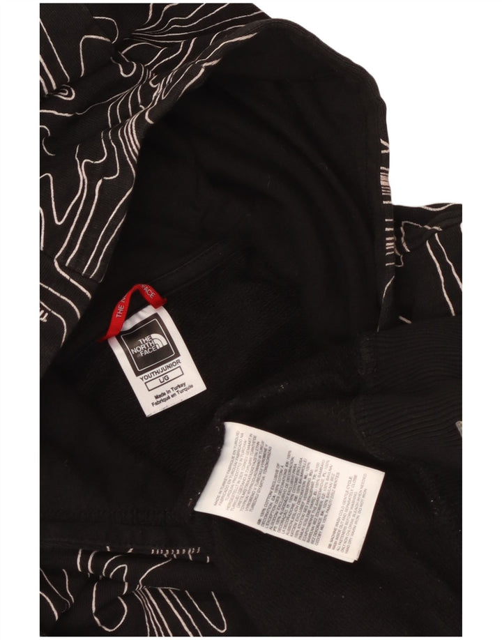 Felpa con cappuccio The North Face da bambino con motivo astratto, 11-12 anni, grande, nera