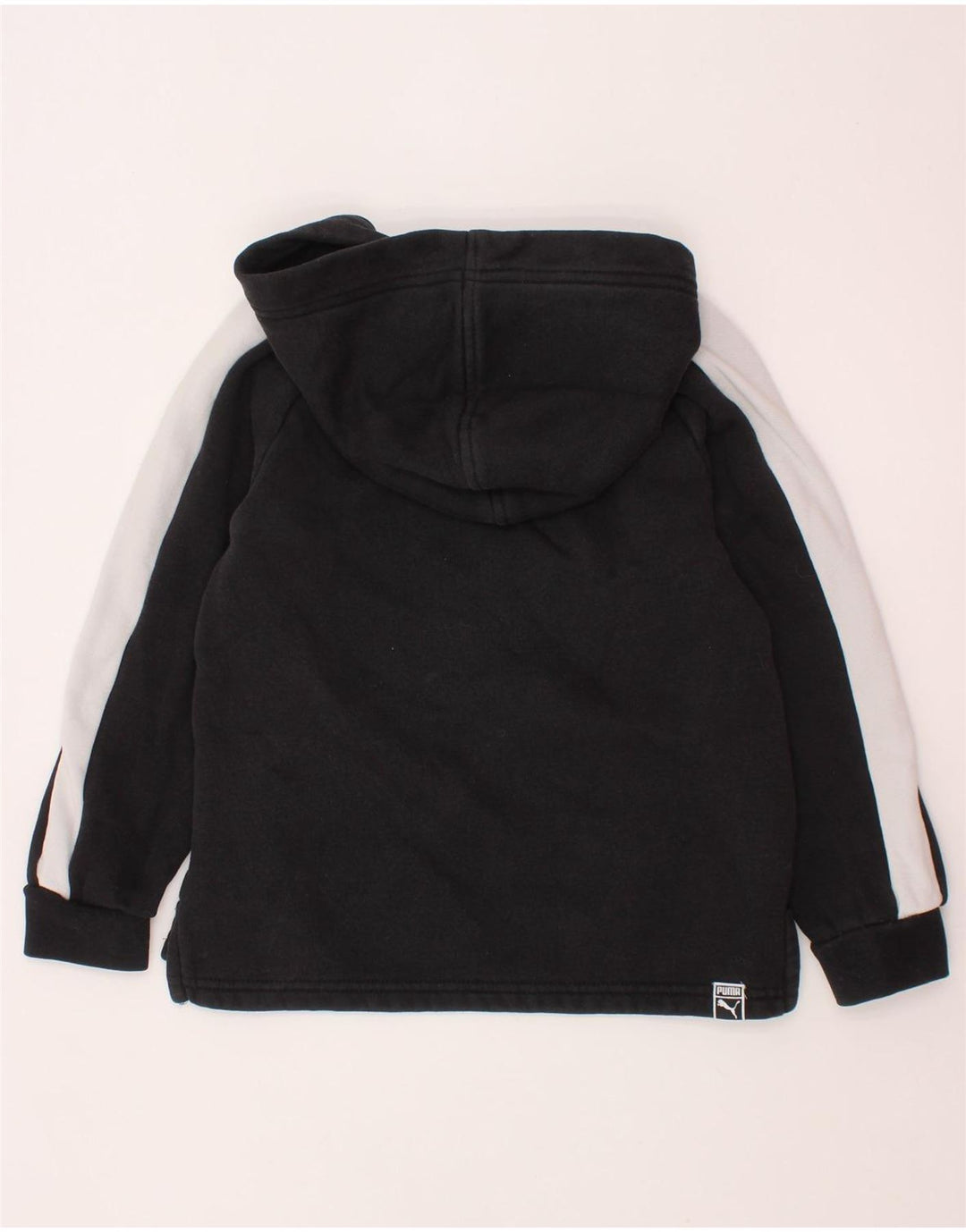 Felpa con cappuccio grafica PUMA per ragazzi 5-6 anni in cotone color block nero