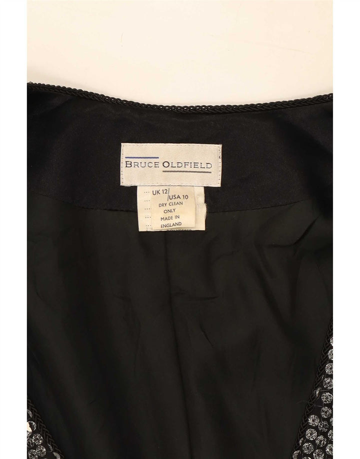 Giacca blazer da donna Bruce oldfield UK 12 argento medio