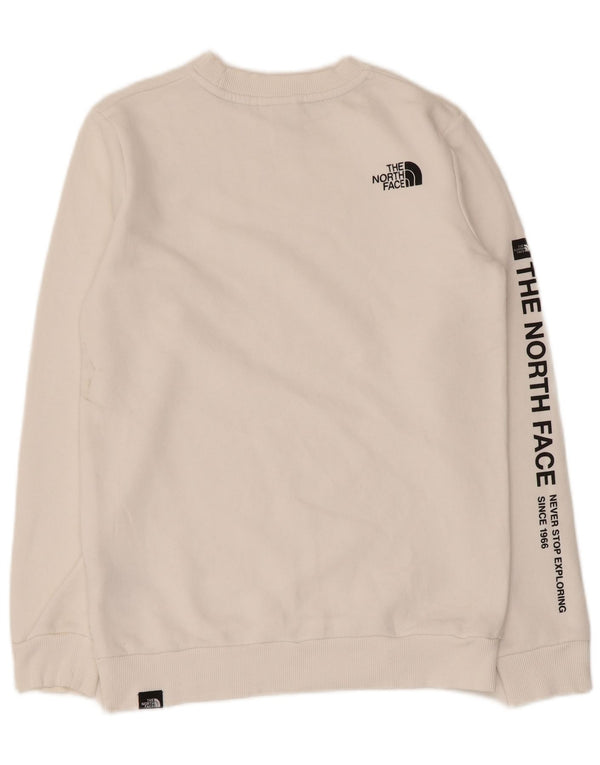 Felpa grafica da donna The North Face UK 6 XS cotone bianco