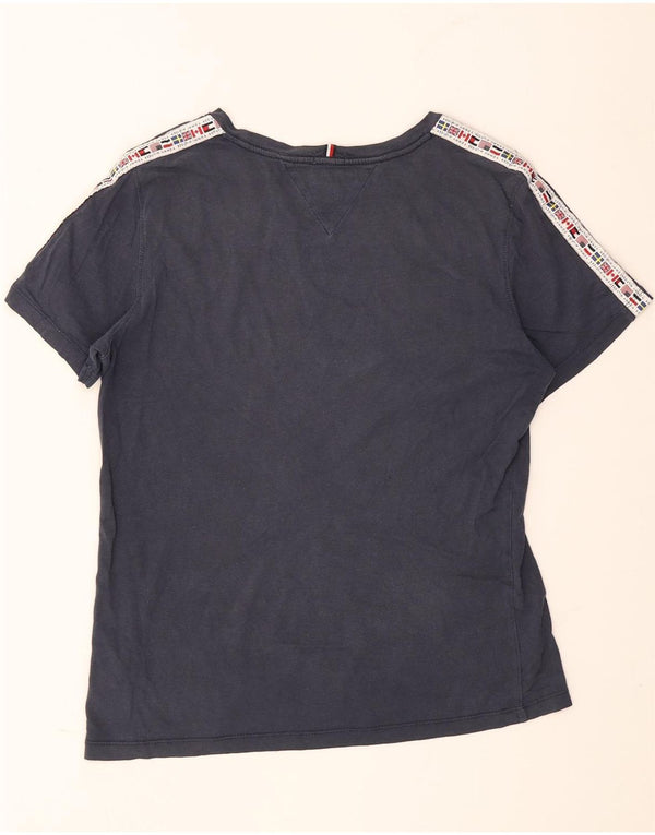 Tommy Hilfiger Boys Graphic T-Shirt Top 13-14 Years Navy Blue Colourblock