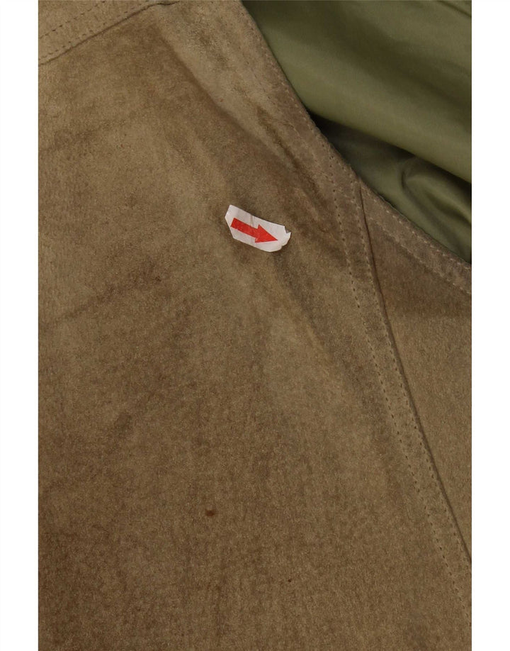 Gilet da uomo in pelle scamosciata Pionier medio kaki