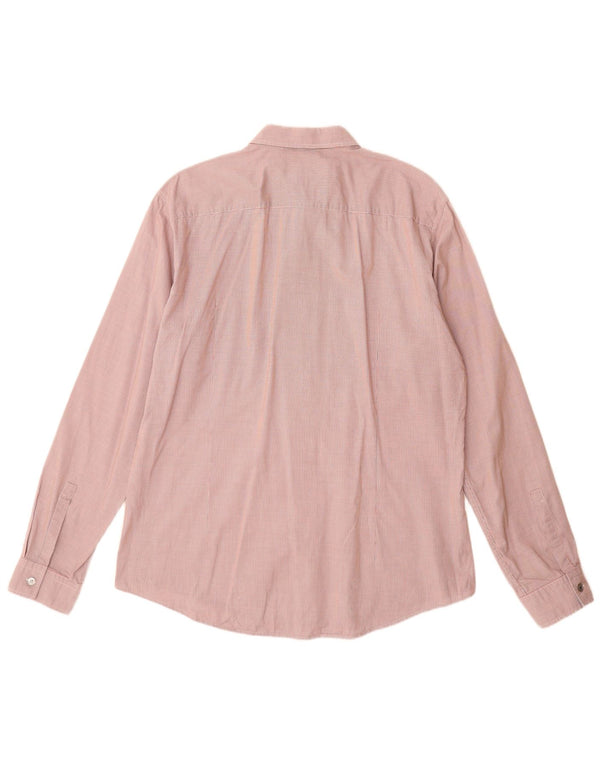 Camicia da uomo slim fit a quadri Hugo Boss grande cotone pied de poule arancione