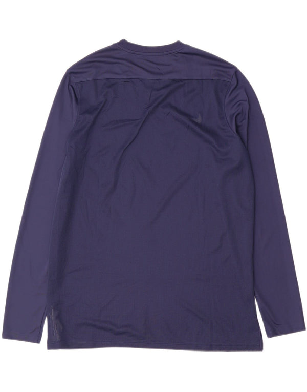 Nike Uomo Dri Fit Slim Fit Top manica lunga XL blu navy poliestere