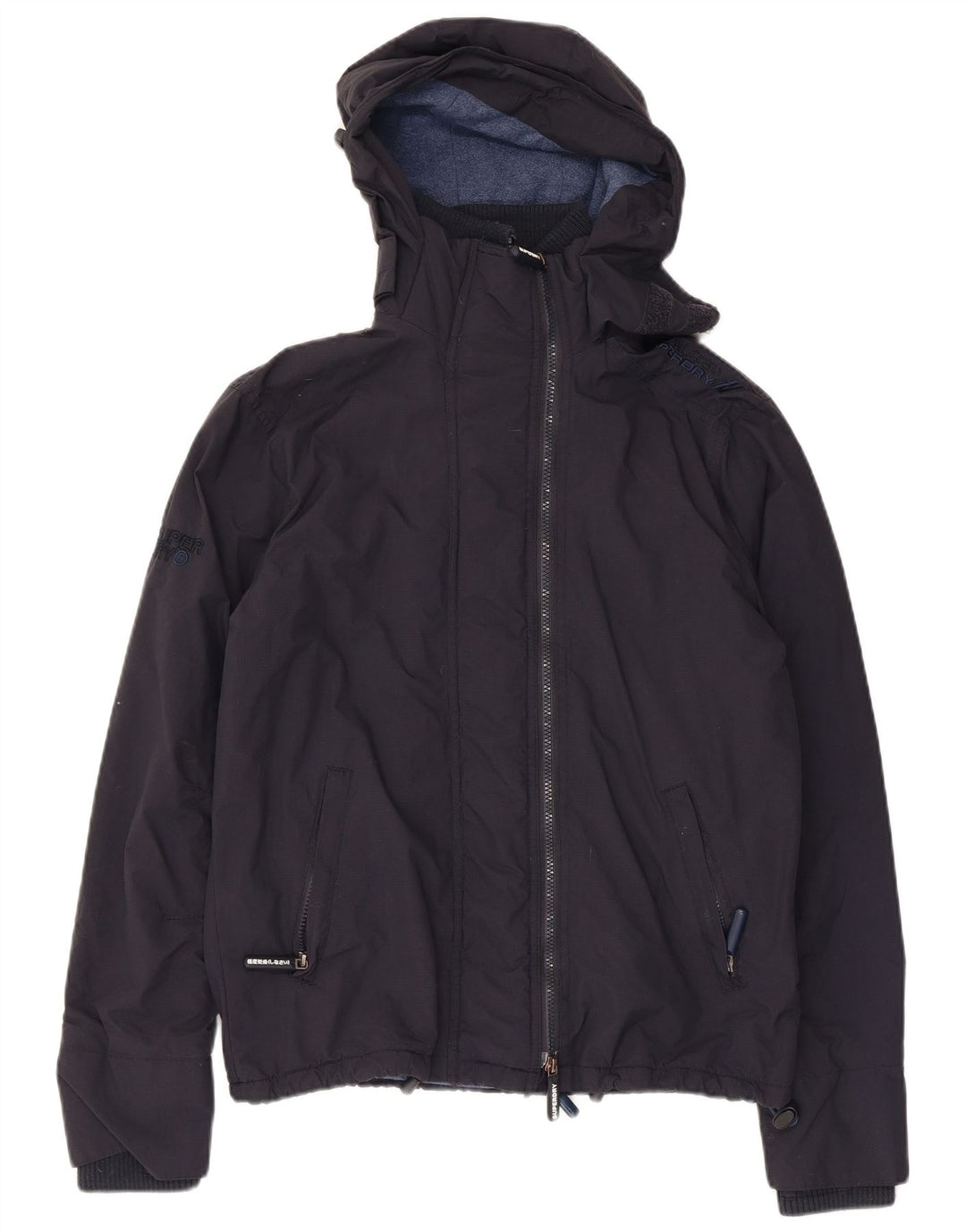 Giacca a vento con cappuccio da uomo Superdry Windcheater UK 36 Small Blu Navy