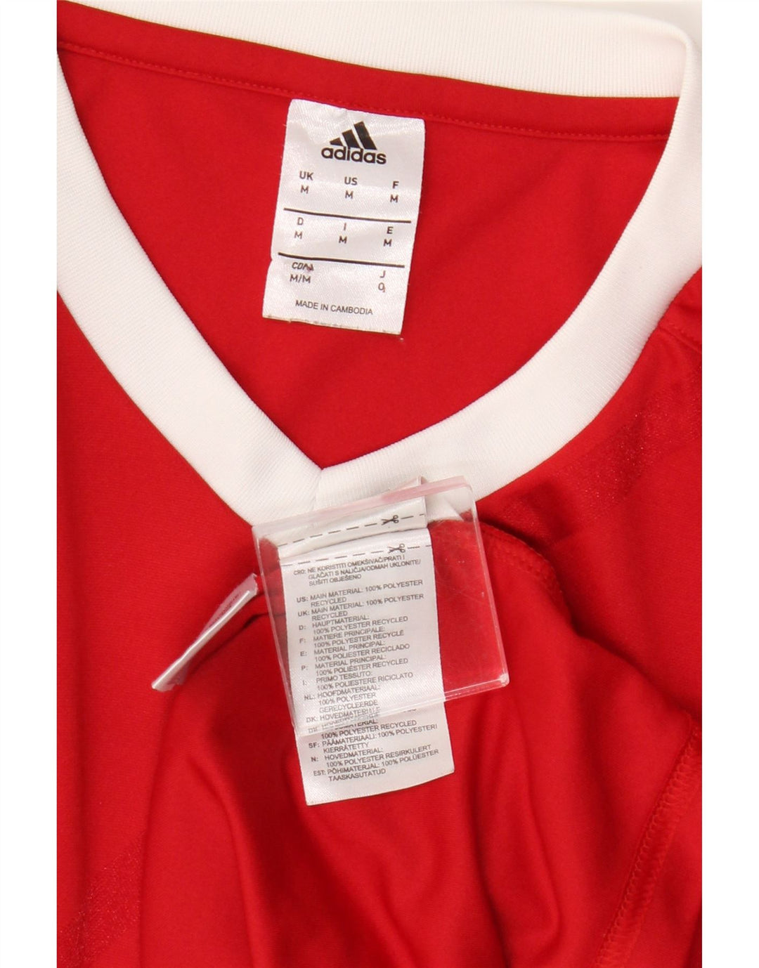 Adidas Uomo Climalite Top Manica Lunga Medio Rosso Poliestere