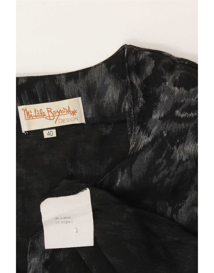 Camicetta a camicia lunga da donna Michele Boyard EU 40 Medium Black Floral