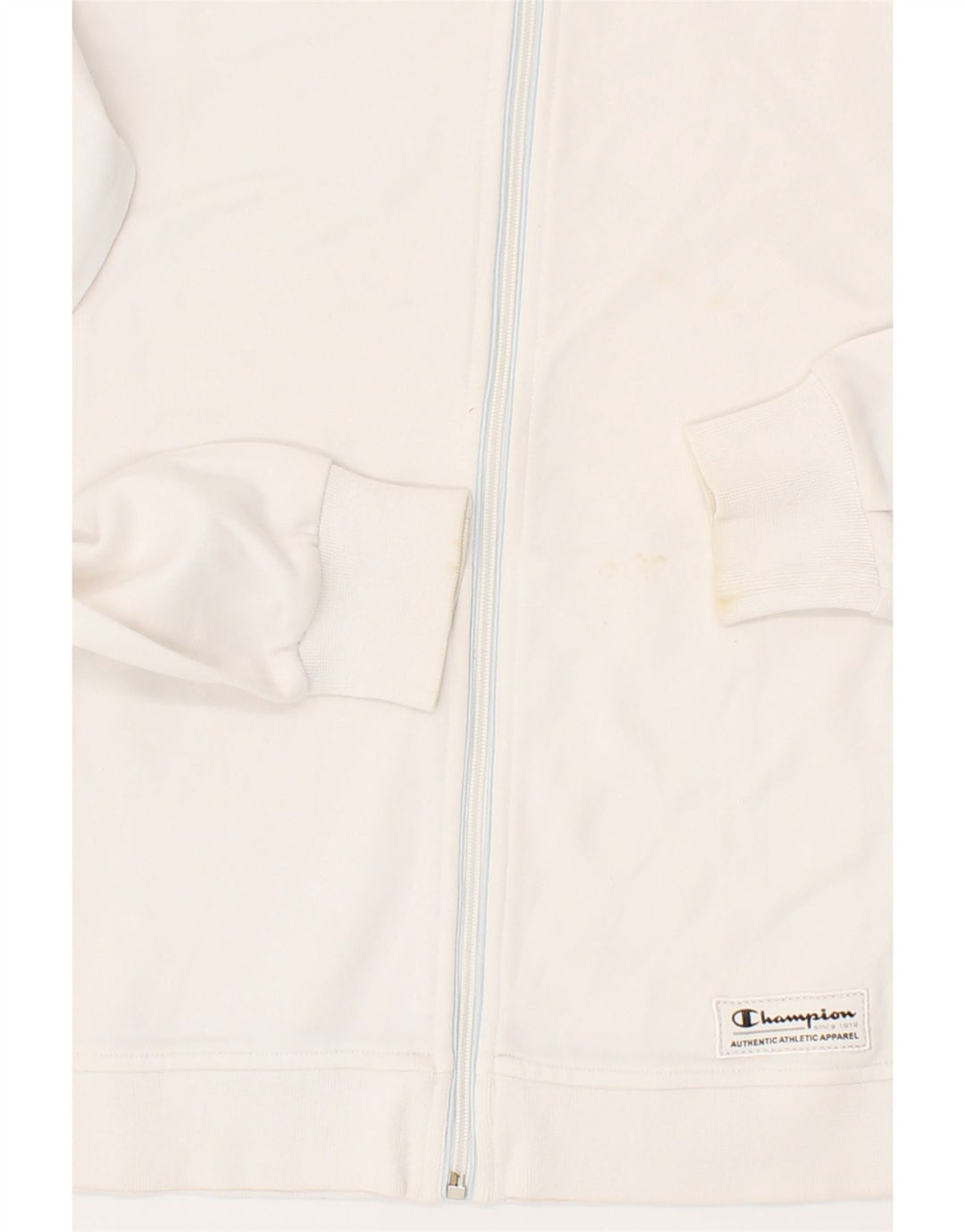 CHAMPION Womens Tracksuit Top Jacket UK 14 Medium White Cotton Vintage Champion and Second-Hand Champion from Messina Hembry 