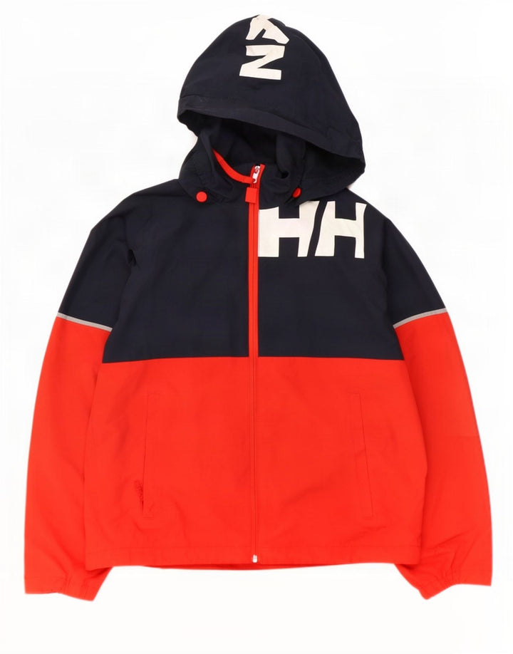 Giacca antipioggia grafica da ragazzo Helly Hansen 13-14 anni Blu navy Colourblock