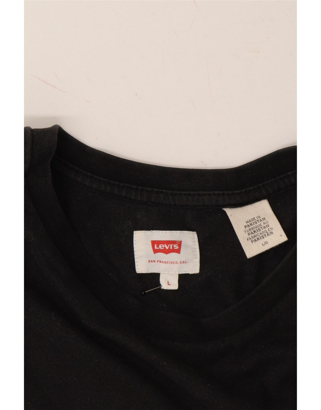 LEVI'S Mens T-Shirt Top Large Black Cotton Vintage Levi's and Second-Hand Levi's from Messina Hembry 