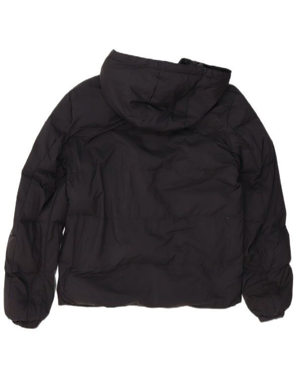 CALVIN KLEIN JEANS Giacca imbottita con cappuccio da uomo UK 34 XS Poliestere nero