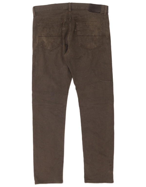 Jeans slim da uomo Marks & Spencer W34 L33 cotone grigio