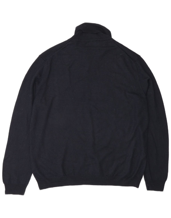 Maglione maglione a collo alto da uomo Marks & Spencer 2XL acrilico blu navy
