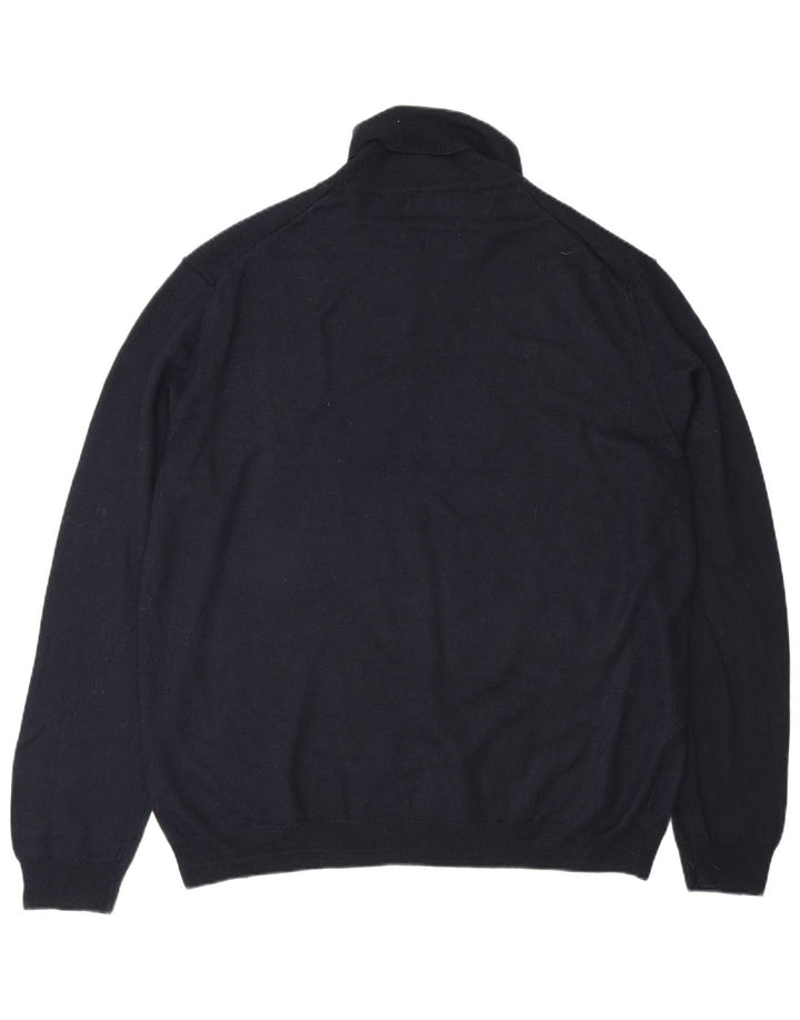 Maglione maglione a collo alto da uomo Marks & Spencer 2XL acrilico blu navy