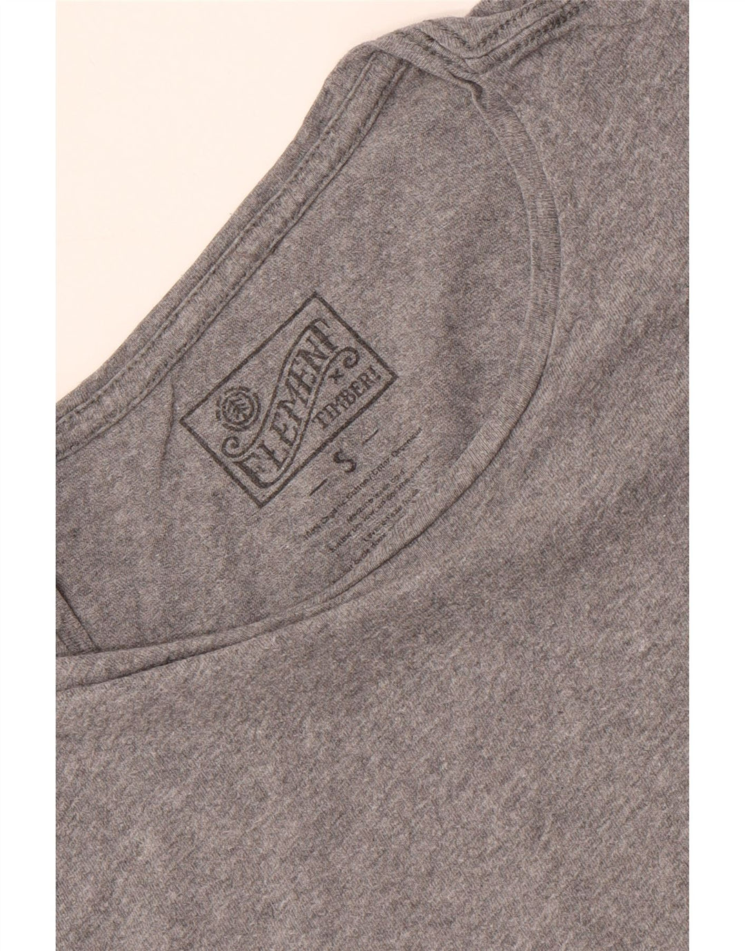 T-shirt grafica da uomo Element Top piccola grigia