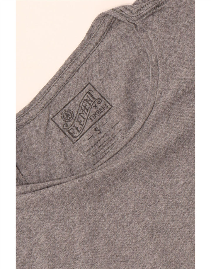 T-shirt grafica da uomo Element Top piccola grigia