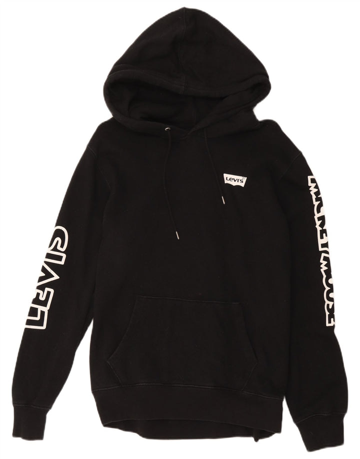 Levi's Uomo Felpa con cappuccio grafica Topolino Maglione grande in cotone nero