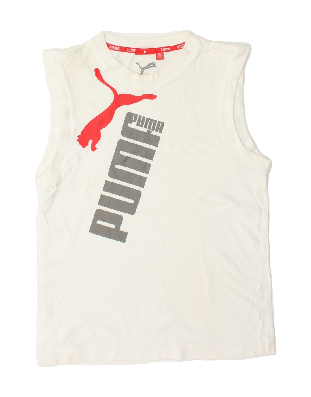 PUMA Mens Graphic T-Shirt Top Small White Vintage Puma and Second-Hand Puma from Messina Hembry 