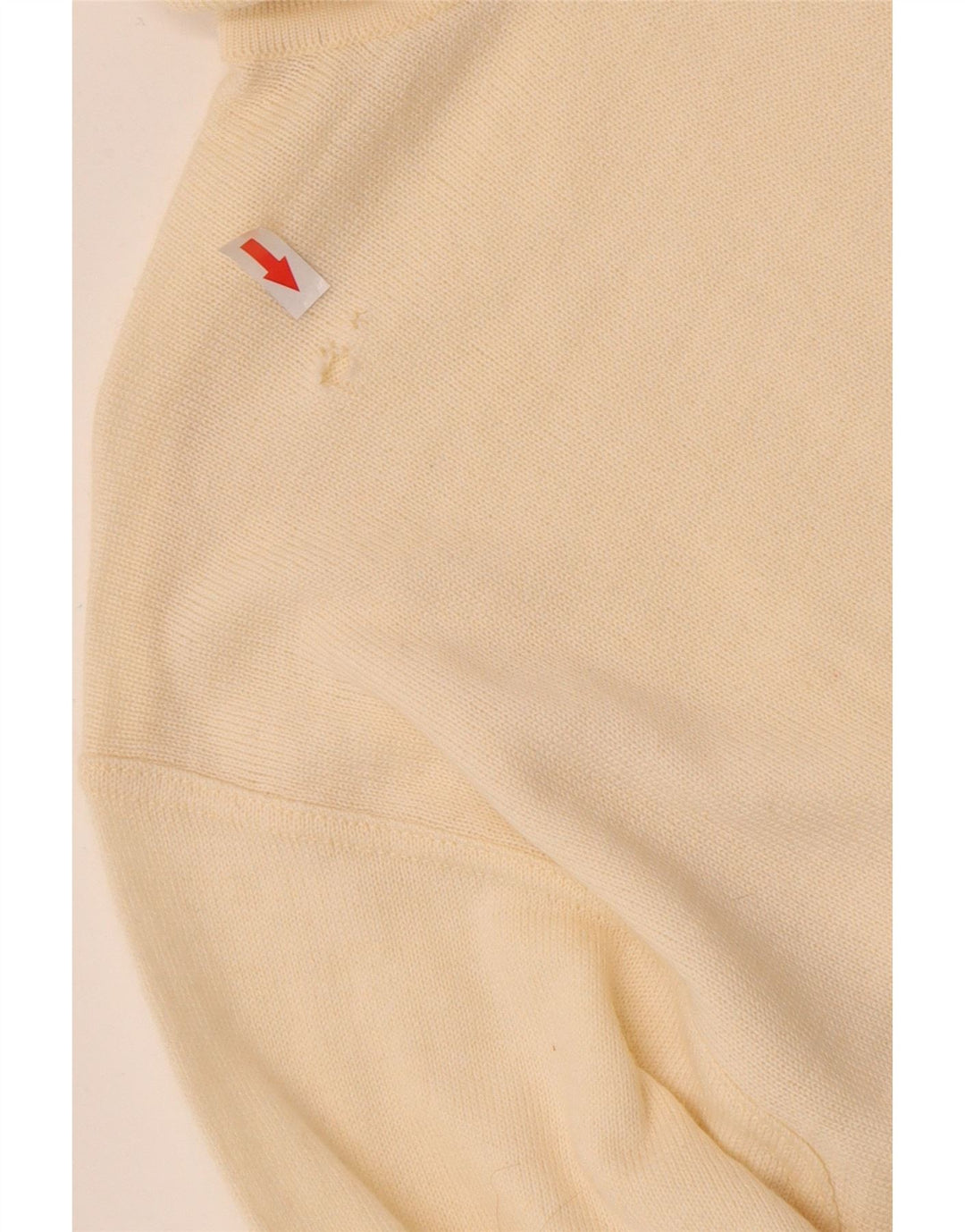 Maglione maglione vintage da uomo con collo alto IT 48 poliacrilico bianco sporco medio