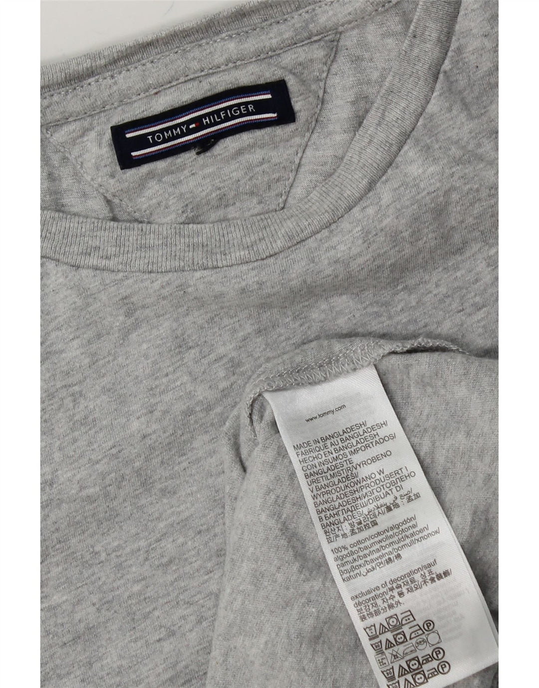 TOMMY HILFIGER Boys T-Shirt Top 11-12 Years Grey Cotton