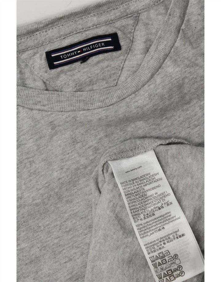 TOMMY HILFIGER Boys T-Shirt Top 11-12 Years Grey Cotton