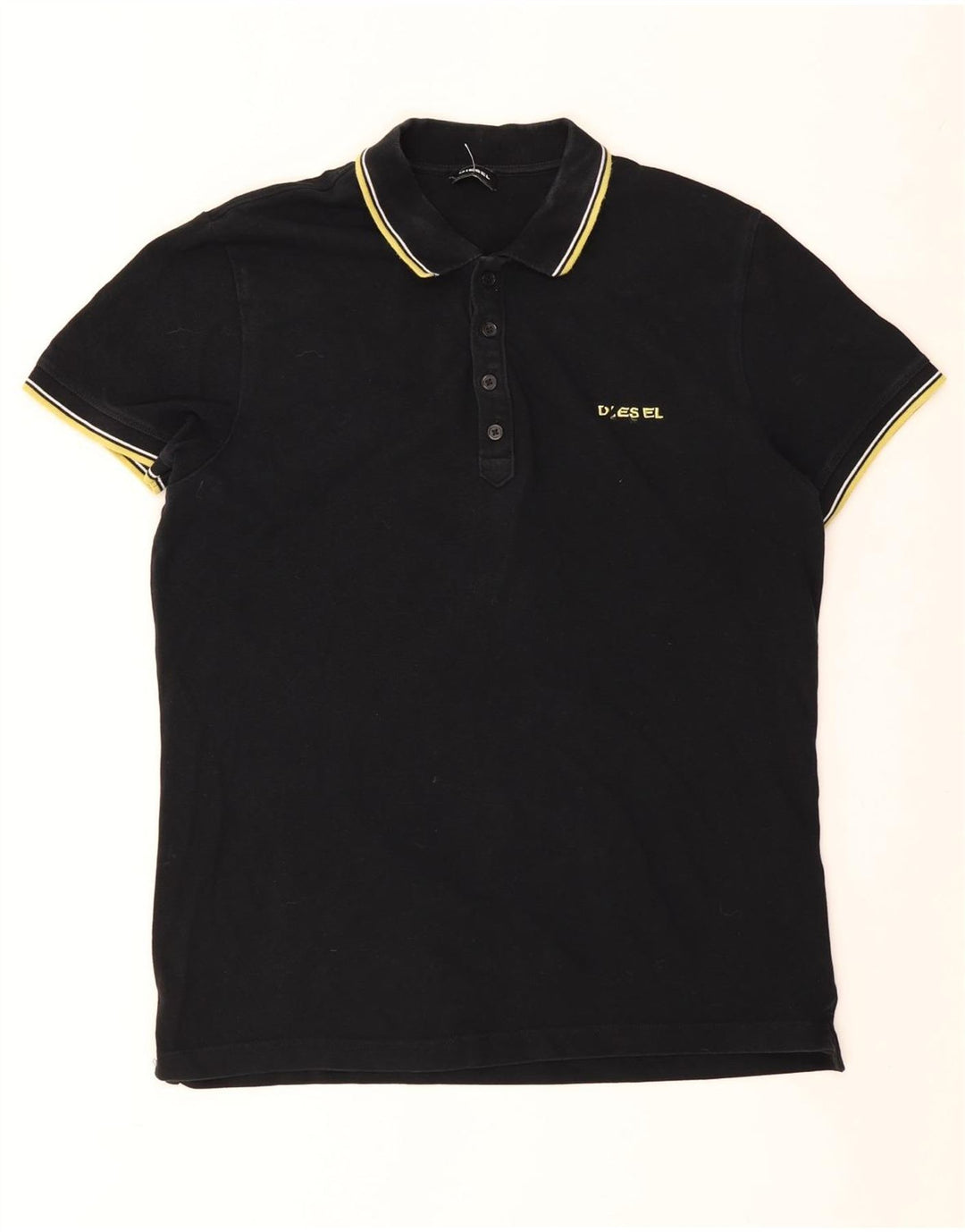 Polo da uomo DIESEL XL in cotone nero