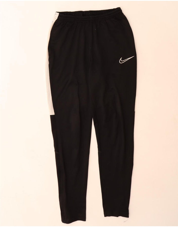 Pantaloni da tuta Nike Dri Fit da uomo, piccoli, in poliestere color block nero