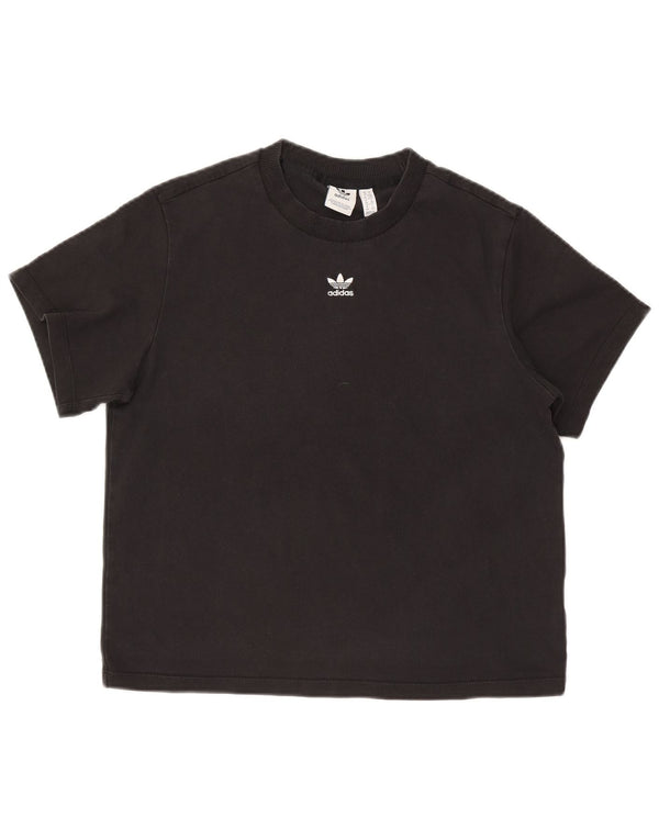 T-shirt oversize da donna Adidas UK 10 piccola in cotone nero