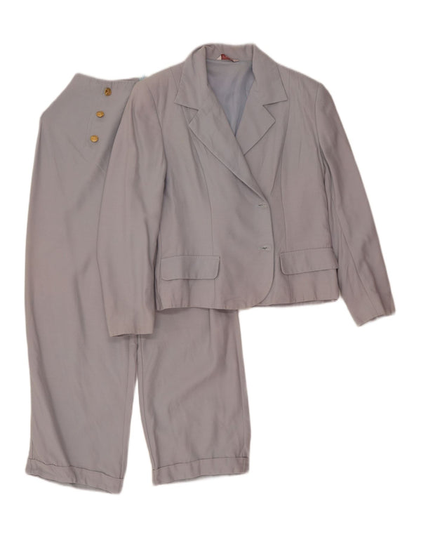 Abito da donna a 2 bottoni Stefanel IT 44 medio W22 L25 acetato grigio