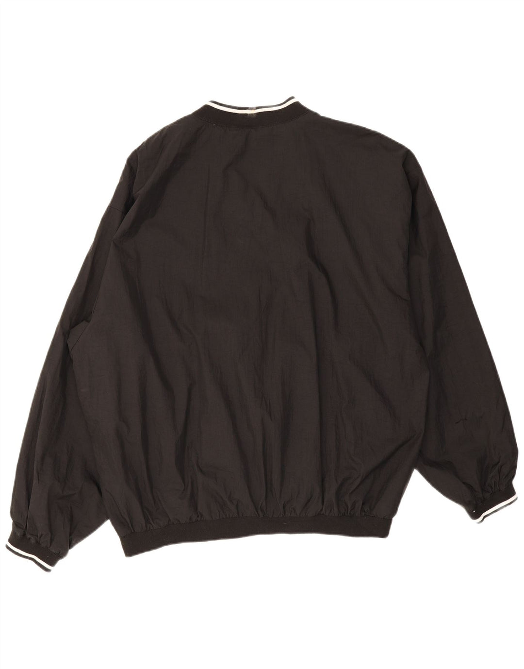 Reebok Uomo Pullover Tuta Top XL Nero Nylon