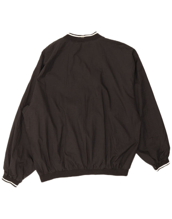 Reebok Uomo Pullover Tuta Top XL Nero Nylon