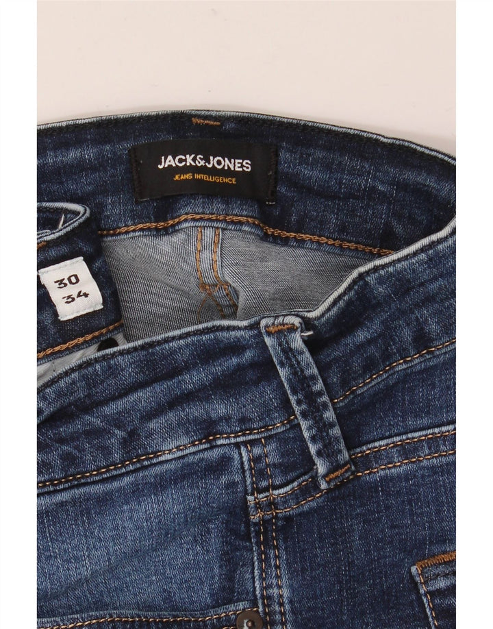 JACK & JONES Jeans slim da uomo GLENN W30 L30 Blu