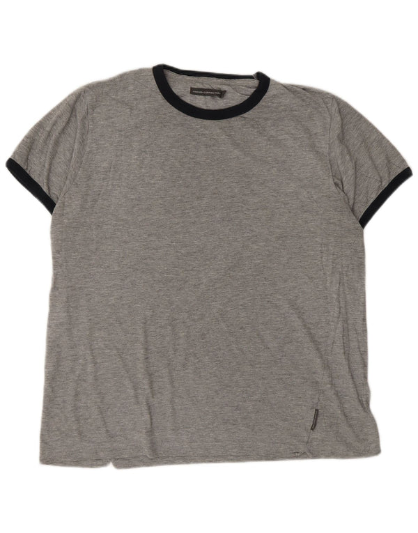 T-shirt da uomo French Connection Top XL in cotone grigio