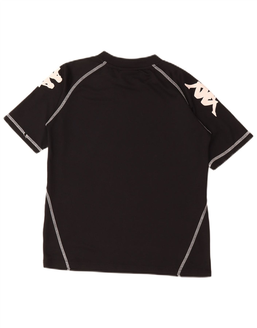 T-shirt grafica Kappa per ragazzi 11-12 anni in poliestere nero