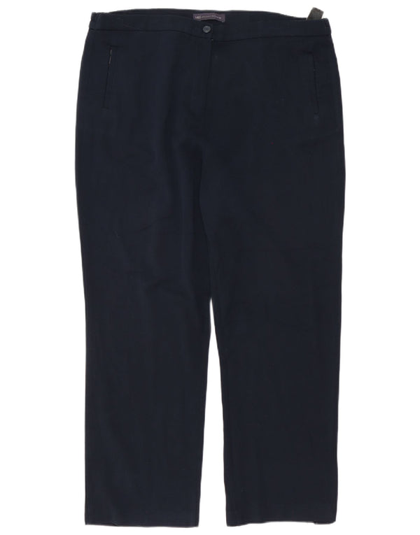 Pantaloni casual slim fit da donna Marks & Spencer W38 L27 blu navy in viscosa