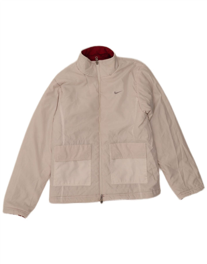 Giacca reversibile Nike da donna UK 8/10 piccola rossa in poliestere