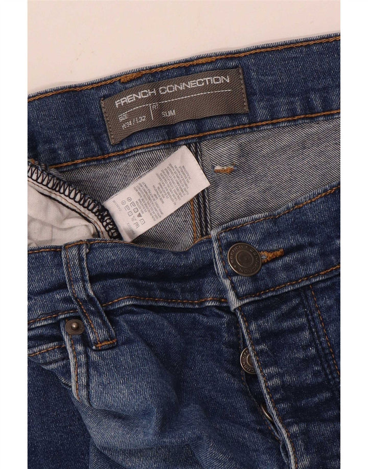 Jeans slim da uomo French Connection W34 L32 cotone blu