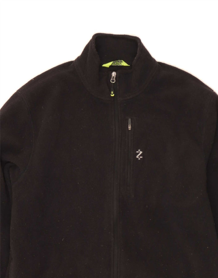 IZOD Mens Fleece Jacket UK 40 Large Black Polyester Vintage Izod and Second-Hand Izod from Messina Hembry 