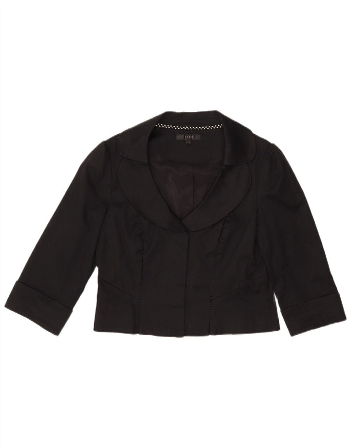 Giacca bolero con maniche a 3/4 da donna Coast UK 12 cotone nero medio