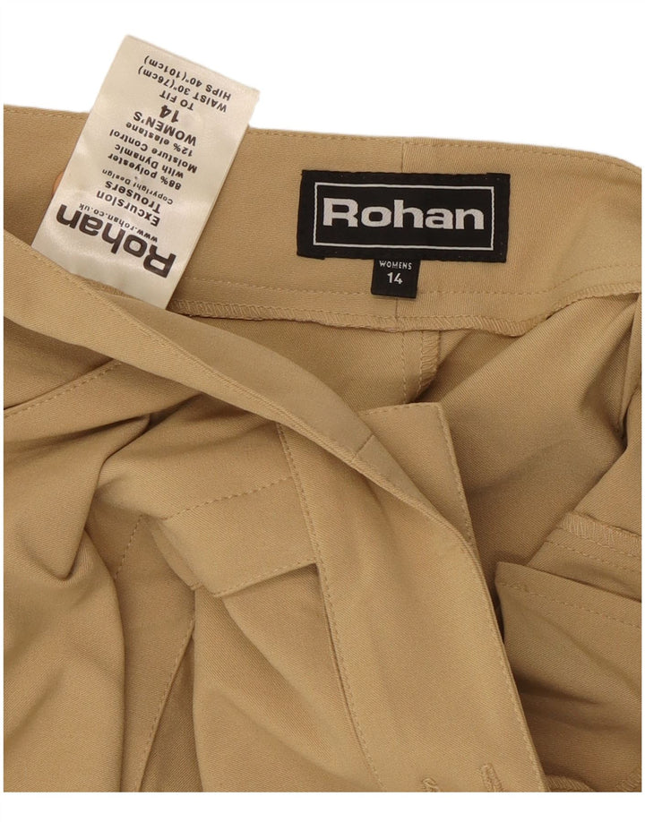 Pantaloni casual dritti da donna Rohan UK 14 Medium W30 L29 Poliestere beige