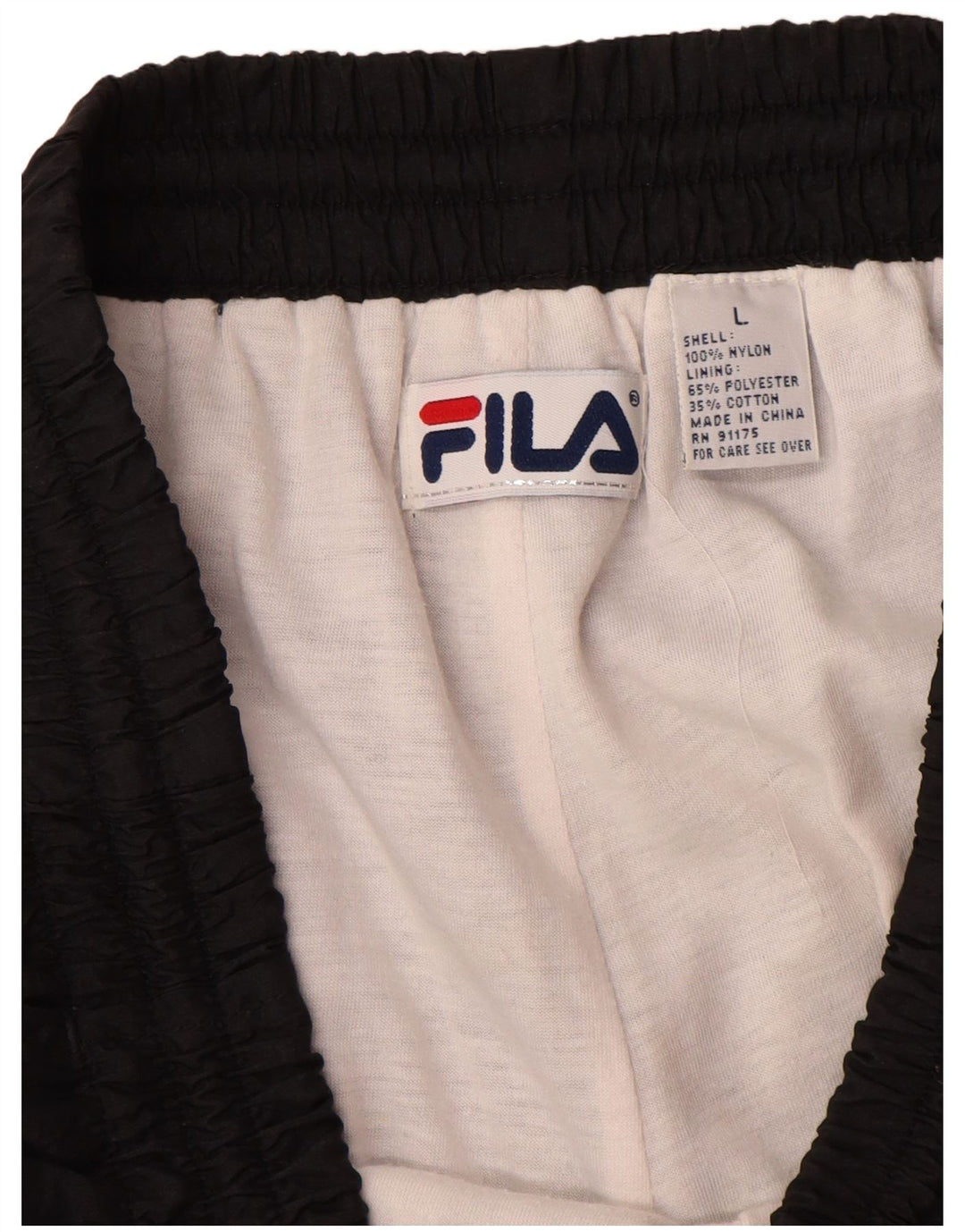 Pantaloni da tuta da uomo Fila Large in nylon nero