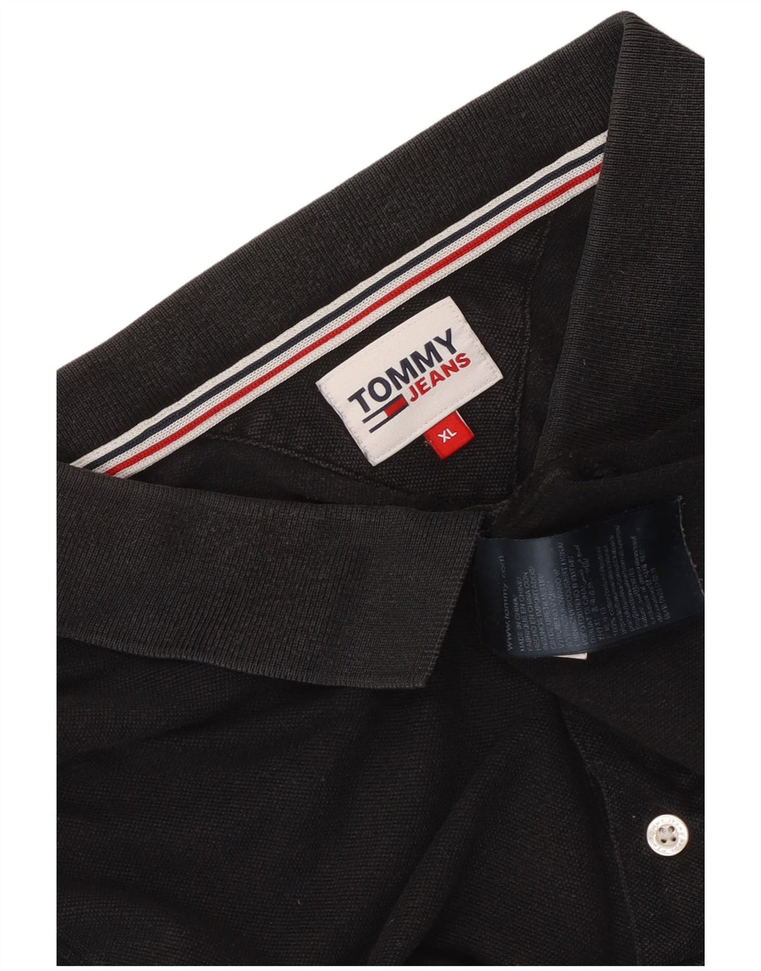 Polo da uomo Tommy Hilfiger XL in cotone nero