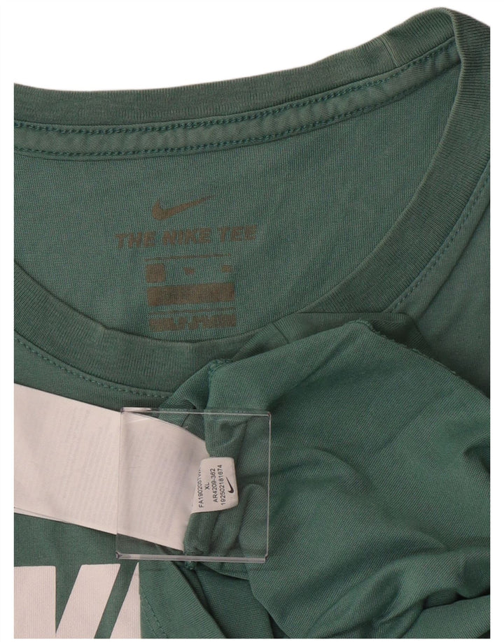 T-shirt grafica da uomo Nike Top XL in cotone verde