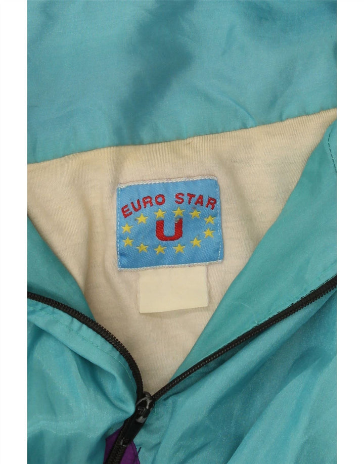 Giacca da tuta da uomo vestibilità ampia VINTAGE grande color turchese