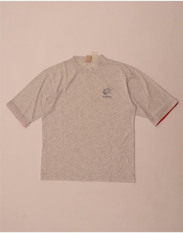 T-shirt grafica da uomo Lotto Top grigio medio chiazzato