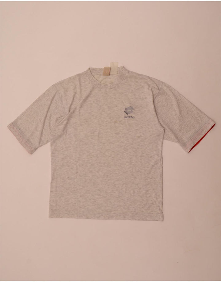 T-shirt grafica da uomo Lotto Top grigio medio chiazzato