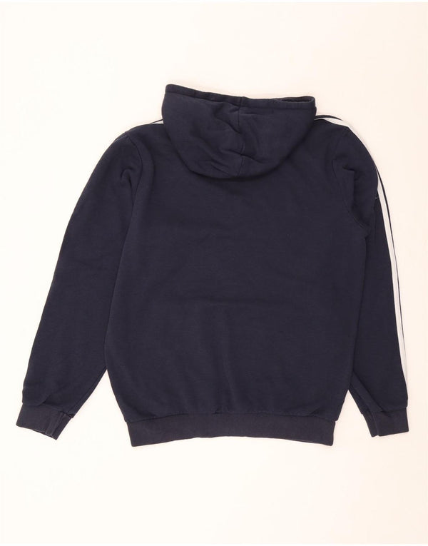 Felpa con cappuccio da uomo Adidas media in cotone blu navy