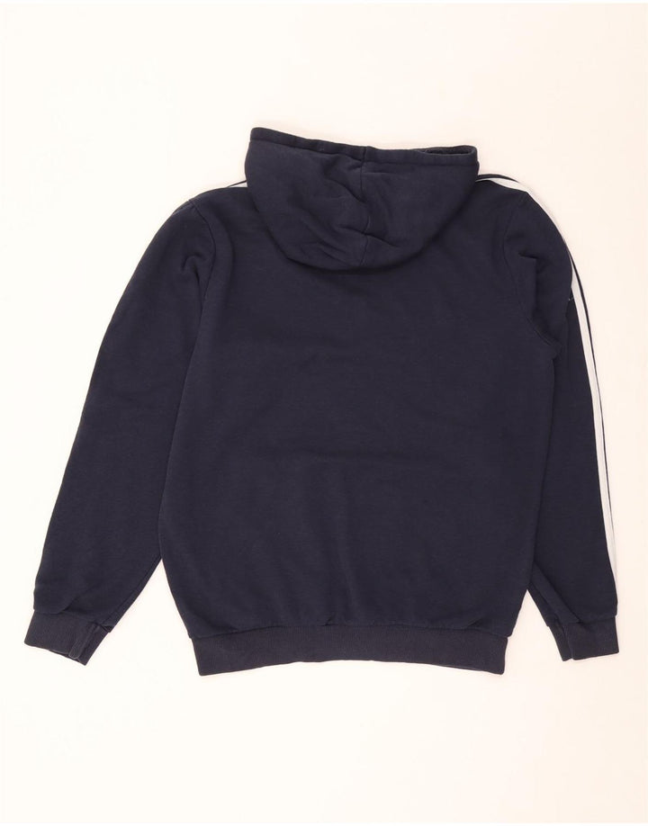 Felpa con cappuccio da uomo Adidas media in cotone blu navy