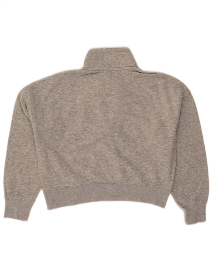 Felpa oversize corta da donna Jack Wills UK 8 piccola grigia chiazzata
